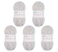 myboshi Dream, luftig leichtes Garn mit Baby-Alpaka zum Häkeln und Stricken, 76% Baumwolle, 22% Baby Alpaka, 2% Merino, 50g, Ll 95m Rosa (Morgentau) 5 Knäuel