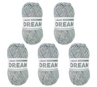 myboshi Dream, luftig leichtes Garn mit Baby-Alpaka zum Häkeln und Stricken, 76% Baumwolle, 22% Baby Alpaka, 2% Merino, 50g, Ll 95m Grün (Bergsee) 5 Knäuel