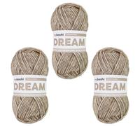 myboshi Dream, luftig leichtes Garn mit Baby-Alpaka zum Häkeln und Stricken, 76% Baumwolle, 22% Baby Alpaka, 2% Merino, 50g, Ll 95m Braun (Sanddüne) 3 Knäuel