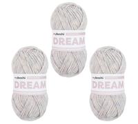 myboshi Dream, luftig leichtes Garn mit Baby-Alpaka zum Häkeln und Stricken, 76% Baumwolle, 22% Baby Alpaka, 2% Merino, 50g, Ll 95m Rosa (Morgentau) 3 Knäuel