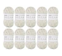 myboshi Dream, luftig leichtes Garn mit Baby-Alpaka zum Häkeln und Stricken, 76% Baumwolle, 22% Baby Alpaka, 2% Merino, 50g, Ll 95m Beige (Wolke), 10 Knäuel