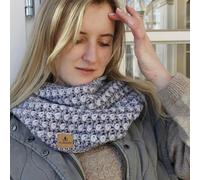 myboshi Häkelset Loop Cloud für Anfänger, inkl. Garn, Häkelnadel, Wollnadeln, Anleitung, Label, 76% Baumwolle, 22% Baby Alpaka, 2% Merino Blau mit Häkelnadel