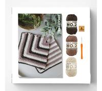 myboshi Häkelset Topflappen Tonami, inkl. No.2 Wolle, Nadel und Anleitung, Häkelpaket 85% Baumwolle, 15% Kapok Kakao mit Häkelnadel