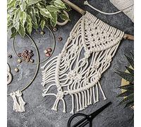 myboshi Makramee-Garn, geflochten, 4mm, Made in Germany, Naturgarn, Knüpf-Garn, das Kreativgarn für orientalische -Makramee-Arbeiten Grau, 1 Kordel a 50m