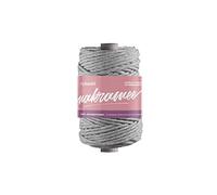 myboshi Makramee-Garn, gezwirnt, 4mm, Made in Germany, Naturgarn, Knüpf-Garn, das Kreativgarn für orientalische -Makramee-Arbeiten Grau, 1 Kordel a 50m