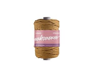 myboshi Makramee-Garn, gezwirnt, 4mm, Made in Germany, Naturgarn, Knüpf-Garn, das Kreativgarn für orientalische -Makramee-Arbeiten Gelb, 1 Kordel a 50m