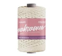 MyBoshi Makramee geflochtenes Baumwollseil 2mm 50m natur (14,50 € pro 100 m)