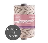 MyBoshi Makramee geflochtenes Baumwollseil 4mm 50m (12,98 € pro 100 m)