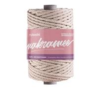 MyBoshi Makramee geflochtenes Baumwollseil 4mm 50m nude (12,98 € pro 100 m) Farbe:Nude