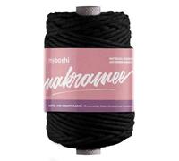 MyBoshi Makramee gezwirntes Baumwollseil 4mm 50m schwarz (12,98 € pro 100 m) Farbe:Schwarz