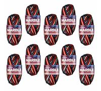 myboshi Marble: unsere wunderbunte Happy-Smile-Wolle, mit Farbverlauf, Ökotex-zertifiziert, 50g, Ll 55m Rot (Auris), 10 Knäuel