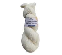 myboshi mysocks Färbestrang, Sockenwolle zum selber Färben, unbehandelt, 75% Schurwolle, 25% Polyamid, 4-fädig, filzfrei, 100g, Ll 420m Weiß, 1 Knäuel