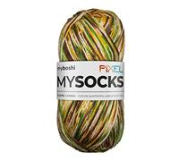 myboshi mysocks Pixel, 6-fädige Sockenwolle, strapazierfähig, Garn aus Schurwolle, filzfrei, 150g, Ll 390m Braun (Copper) 1 Knäuel