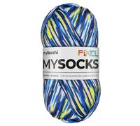 myboshi mysocks Pixel, 75% Schurwolle, 25% Polyamid 150g/390m-Lauflänge, 6-fädig