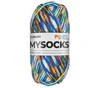 myboshi mysocks Pixel, 75% Schurwolle, 25% Polyamid 150g/390m-Lauflänge, 6-fädig