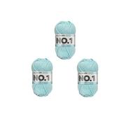 MyBoshi No.1 Häkel- und Strickgarn Set 3x50g Himmelblau 151 (7,79 € pro 100 g) Farbe:Himmelblau 151