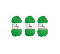 MyBoshi No.1 Häkel- und Strickgarn Set 3x50g Neongrün 184 (7,79 € pro 100 g) Farbe:Neongrün 184