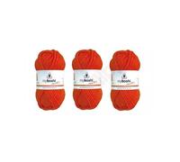 MyBoshi No.1 Häkel- und Strickgarn Set 3x50g Neonorange 181 (7,79 € pro 100 g) Farbe:Neonorange 181