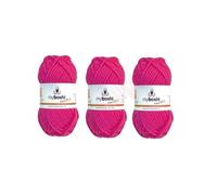 MyBoshi No.1 Häkel- und Strickgarn Set 3x50g Neonpink 182 (7,79 € pro 100 g) Farbe:Neonpink 182