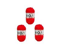 MyBoshi No.1 Häkel- und Strickgarn Set 3x50g Signalrot 132 (7,79 € pro 100 g) Farbe:Signalrot 132