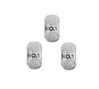 MyBoshi No.1 Häkel- und Strickgarn Set 3x50g Silber 193 (7,79 € pro 100 g) Farbe:Silber 193