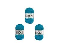 MyBoshi No.1 Häkel- und Strickgarn Set 3x50g Türkis 152 (7,79 € pro 100 g) Farbe:Türkis 152