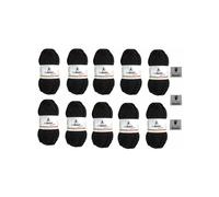 MyBoshi No.1 Set 10 Knäuel a 50g Schwarz 196 (7,50 € pro 100 g) Farbe:Schwarz 196