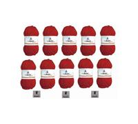 MyBoshi No.1 Set 10 Knäuel a 50g Signalrot 132 (7,50 € pro 100 g) Farbe:Signalrot 132