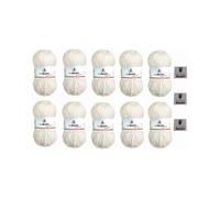 MyBoshi No.1 Set 10 Knäuel a 50g Weiß 191 (7,50 € pro 100 g) Farbe:Weiß 191