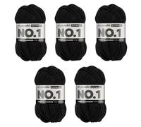 MyBoshi No.1 Set 5 Knäuel a 50g Schwarz 196 (7,20 € pro 100 g) Farbe:Schwarz 196