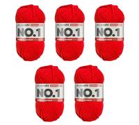 MyBoshi No.1 Set 5 Knäuel a 50g Signalrot 132 (7,20 € pro 100 g) Farbe:Signalrot 132