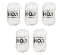 MyBoshi No.1 Set 5 Knäuel a 50g Weiß 191 (7,20 € pro 100 g) Farbe:Weiß 191