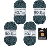 myboshi No.1 Tweed, Schnellstrickgarn in Tweed-Optik, mit Label, mulesing-freie Mützenwolle, Strickwolle, Häkelwolle, pflegeleicht, 50g, Ll 55m Grün (Kupfergrün) 4 Knäuel