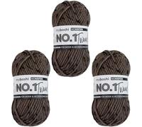 myboshi No.1 Tweed, zum Häkeln und Stricken, Schnellstrickgarn, mulesing-freie Mützenwolle, Strickwolle, Häkelwolle, 50g, Ll 55m Dunkelgrau (Schiefer) 3 Knäuel