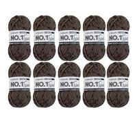 myboshi No.1 Tweed, zum Häkeln und Stricken, Schnellstrickgarn, mulesing-freie Mützenwolle, Strickwolle, Häkelwolle, 50g, Ll 55m Dunkelgrau (Schiefer), 10 Knäuel