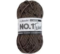 myboshi No.1 Tweed, zum Häkeln und Stricken, Schnellstrickgarn, mulesing-freie Mützenwolle, Strickwolle, Häkelwolle, 50g, Ll 55m Dunkelgrau (Schiefer), 1 Knäuel