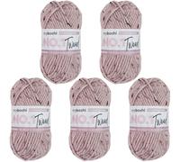 myboshi No.1 Tweed, zum Häkeln und Stricken, Schnellstrickgarn, mulesing-freie Mützenwolle, Strickwolle, Häkelwolle, 50g, Ll 55m Rosa (Rosenquarz) 5 Knäuel