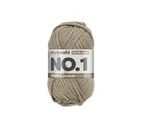 myboshi No.1 Wolle zum Häkeln und Stricken, Schnellstrickgarn, langlebige Mützenwolle, Strickwolle, Häkelwolle, mulesing-frei, 50g, Ll 55m Braun (Schlamm), 1 Knäuel