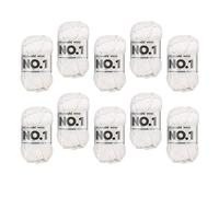 myboshi No.1 Wolle zum Häkeln und Stricken, Schnellstrickgarn, langlebige Mützenwolle, Strickwolle, Häkelwolle, mulesing-frei, langlebige Mützenwolle, Mulesing-frei, 50g, Ll 55m Weiß (Weiß) 10 Knäuel