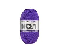 myboshi No.1 Wolle zum Häkeln und Stricken, Schnellstrickgarn, langlebige Mützenwolle, Strickwolle, Häkelwolle, mulesing-frei, 50g, Ll 55m Lila (Violett) 1 Knäuel