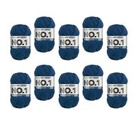 myboshi No.1 Wolle zum Häkeln und Stricken, Schnellstrickgarn, langlebige Mützenwolle, Strickwolle, Häkelwolle, mulesing-frei, 50g, Ll 55m Blau (Marine) 10 Knäuel