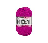 myboshi No.1 Wolle zum Häkeln und Stricken, Schnellstrickgarn, langlebige Mützenwolle, Strickwolle, Häkelwolle, mulesing-frei, 50g, Ll 55m Rosa (Magenta), 1 Knäuel
