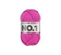 myboshi No.1 Wolle zum Häkeln und Stricken, Schnellstrickgarn, langlebige Mützenwolle, Strickwolle, Häkelwolle, mulesing-frei, 50g, Ll 55m Rosa (Orchidee), 1 Knäuel
