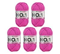 myboshi No.1 Wolle zum Häkeln und Stricken, Schnellstrickgarn, langlebige Mützenwolle, Strickwolle, Häkelwolle, mulesing-frei, 50g, Ll 55m Rosa (Orchidee) 5 Knäuel