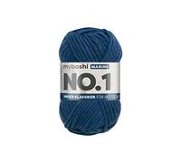 myboshi No.1 Wolle zum Häkeln und Stricken, Schnellstrickgarn, langlebige Mützenwolle, Strickwolle, Häkelwolle, mulesing-frei, 50g, Ll 55m Blau (Marine) 1 Knäuel