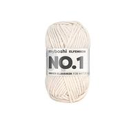 myboshi No.1-Wolle zum Häkeln und Stricken, Schnellstrickgarn, langlebige Mützenwolle, Mulesing-frei, 50g, Ll 55m Beige (Elfenbein) 1 Knäuel