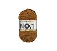 myboshi No.1 Wolle zum Häkeln und Stricken, Schnellstrickgarn, langlebige Mützenwolle, Strickwolle, Häkelwolle, mulesing-frei, 50g, Ll 55m Braun (Muskat) 1 Knäuel