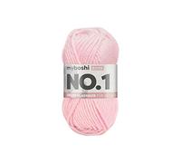 myboshi No.1 Wolle zum Häkeln und Stricken, Schnellstrickgarn, langlebige Mützenwolle, Strickwolle, Häkelwolle, mulesing-frei, 50g, Ll 55m Rosa (Rose) 1 Knäuel