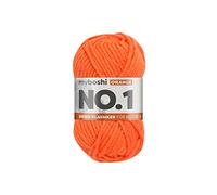 myboshi No.1 Wolle zum Häkeln und Stricken, Schnellstrickgarn, langlebige Mützenwolle, Strickwolle, Häkelwolle, mulesing-frei, 50g, Ll 55m Orange (Orange), 1 Knäuel