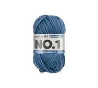 myboshi No.1 Wolle zum Häkeln und Stricken, Schnellstrickgarn, langlebige Mützenwolle, Strickwolle, Häkelwolle, mulesing-frei, 50g, Ll 55m Blau (Blaubeere), 1 Knäuel